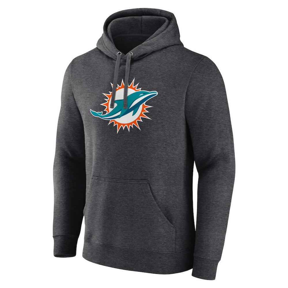Primary Team Logo Fitted Pullover Hoodie - Miami Dolphins