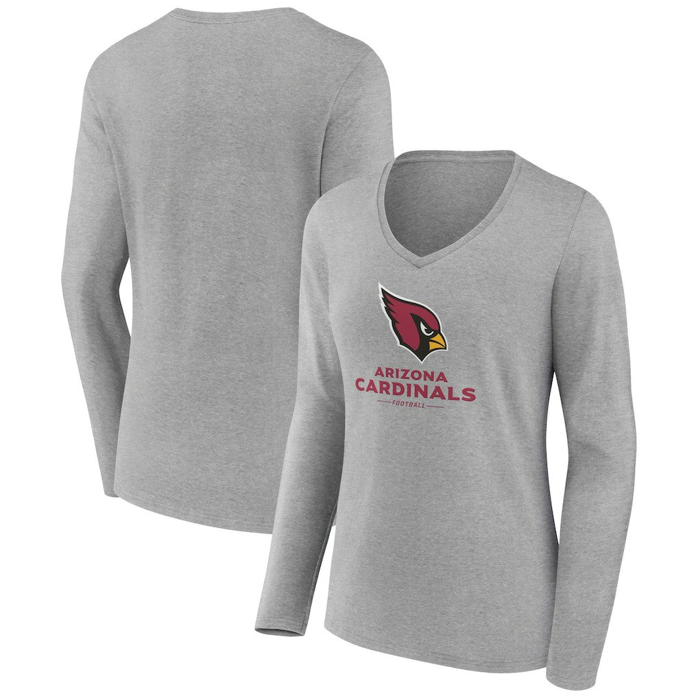 Women's Logo Team Lockup Long Sleeve V-Neck T-Shirt - Arizona Cardinals