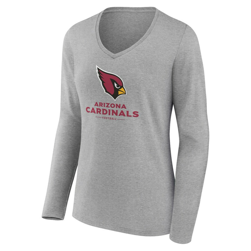 Women's Logo Team Lockup Long Sleeve V-Neck T-Shirt - Arizona Cardinals