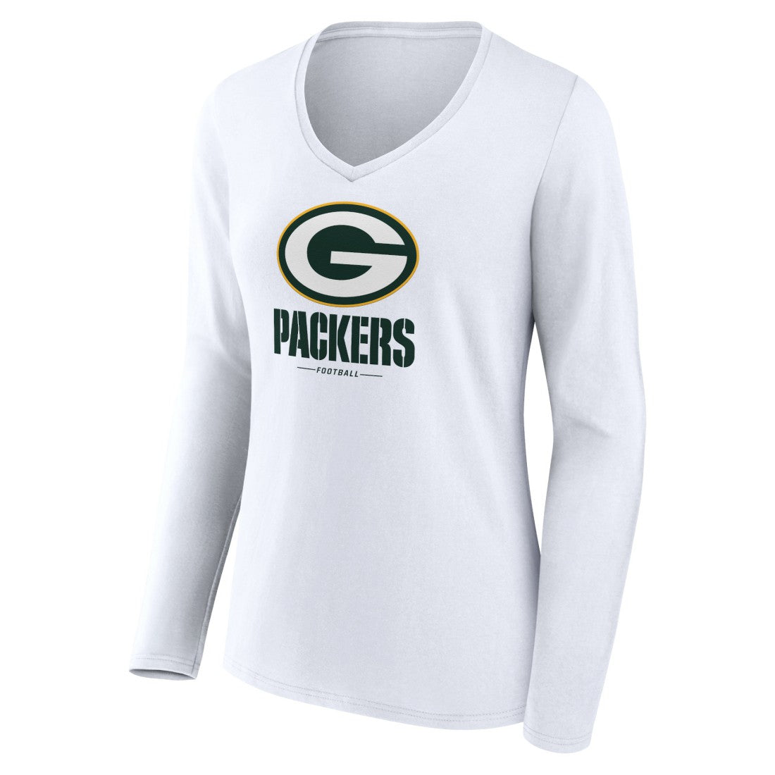 Women's Logo Team Lockup Long Sleeve V-Neck T-Shirt - Green Bay Packers
