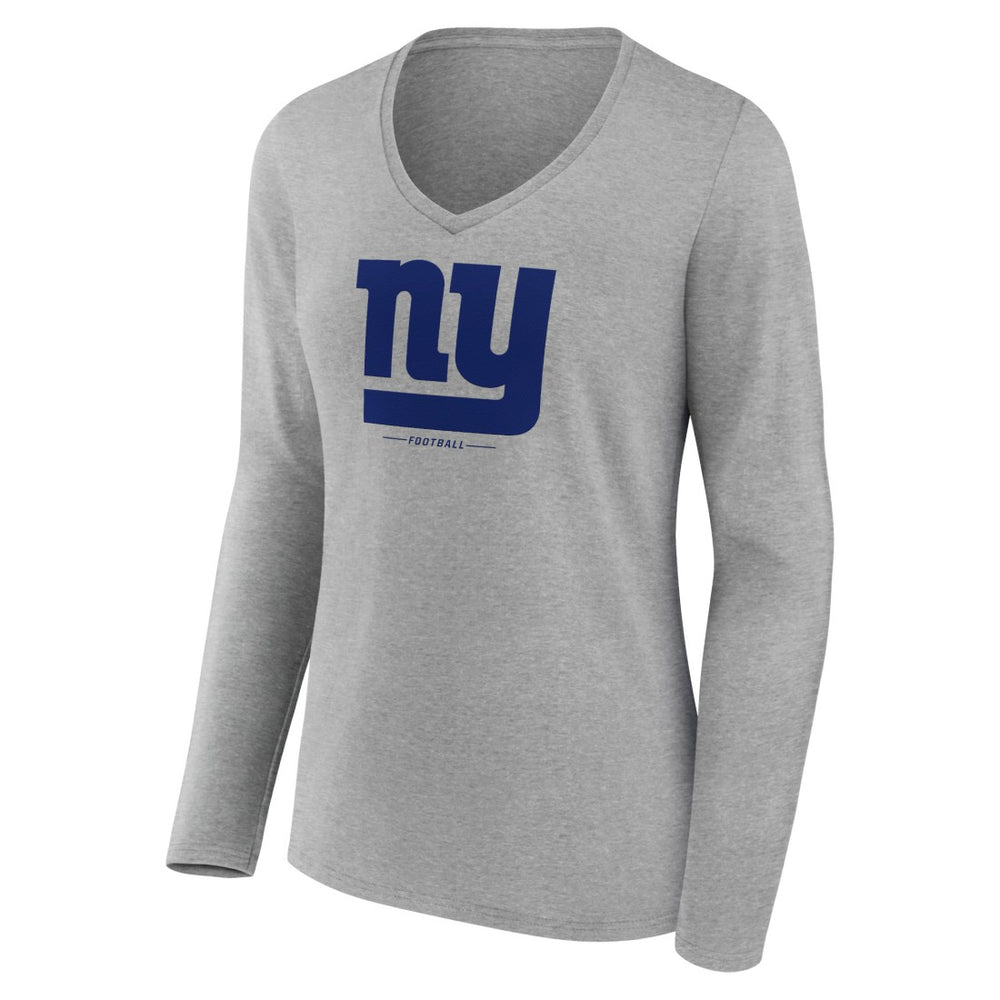 Women's Logo Team Lockup Long Sleeve V-Neck T-Shirt - New York Giants