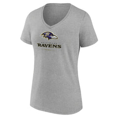 Women's Logo Team Lockup V-Neck T-Shirt - Baltimore Ravens