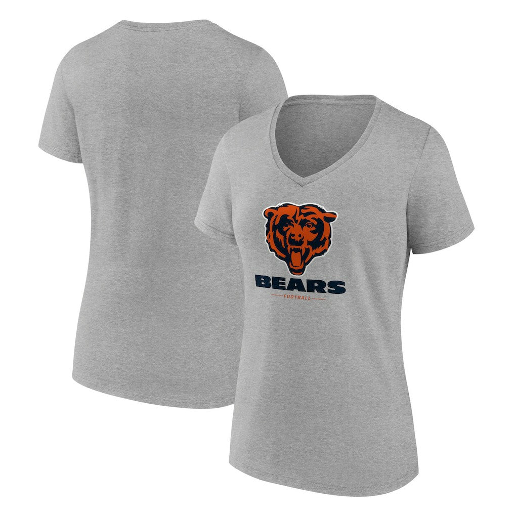 Women's Logo Team Lockup V-Neck T-Shirt - Chicago Bears
