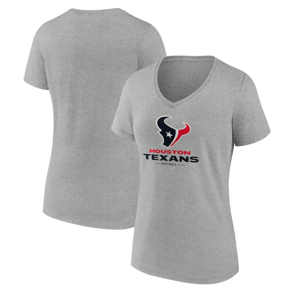Women's Logo Team Lockup V-Neck T-Shirt - Houston Texans