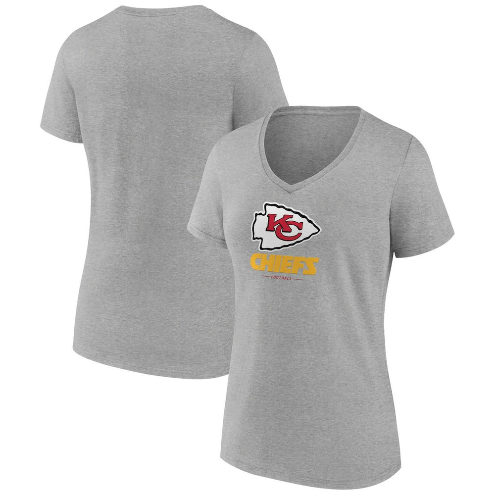Women's Logo Team Lockup V-Neck T-Shirt - Kansas City Chiefs
