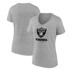 Women's Logo Team Lockup V-Neck T-Shirt - Las Vegas Raiders