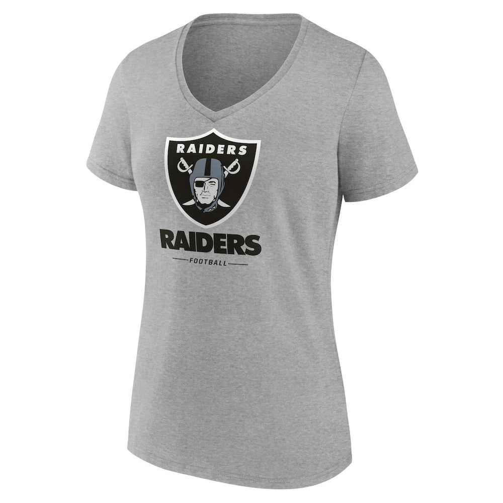 Women's Logo Team Lockup V-Neck T-Shirt - Las Vegas Raiders