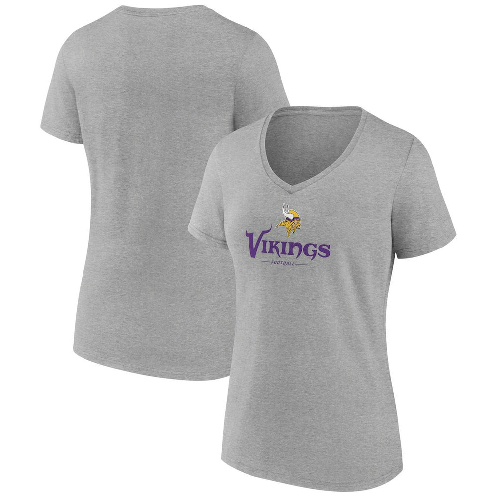 Women's Logo Team Lockup V-Neck T-Shirt - Minnesota Vikings