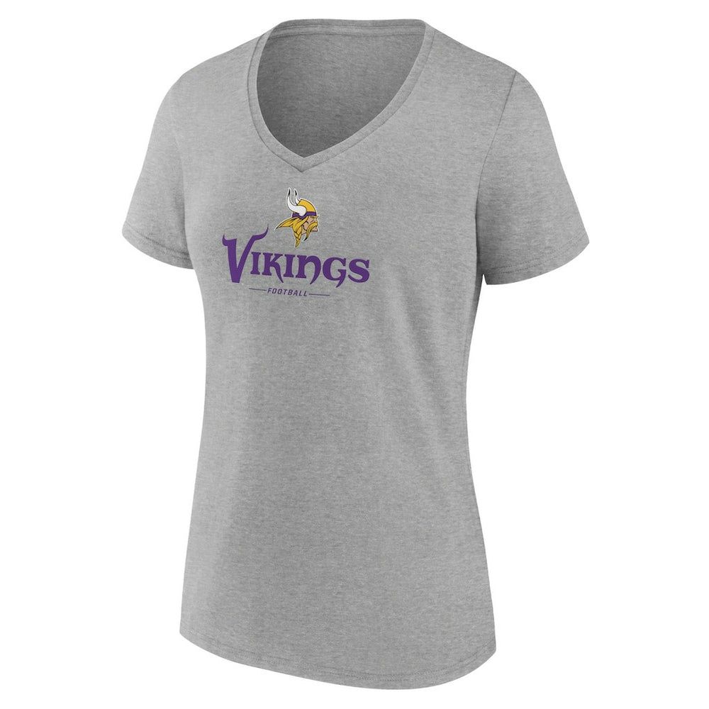 Women's Logo Team Lockup V-Neck T-Shirt - Minnesota Vikings