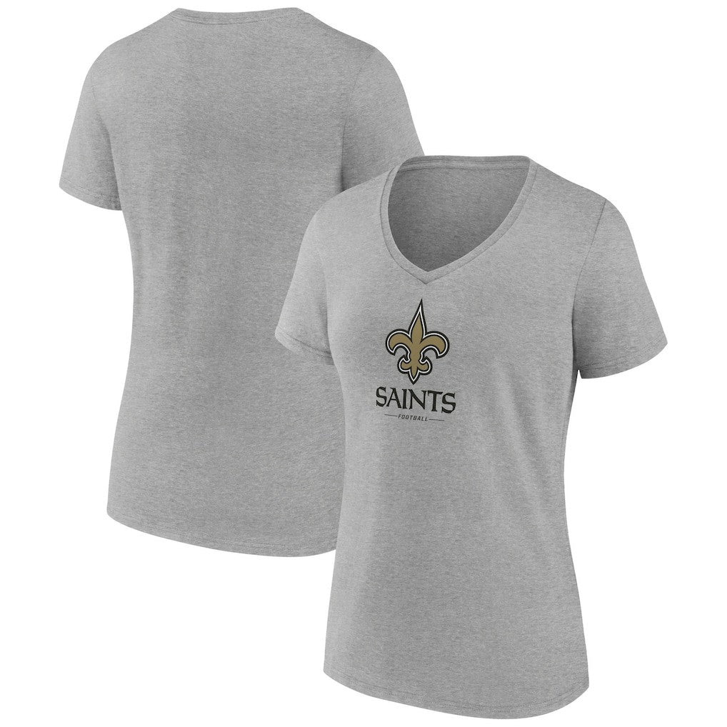Women's Logo Team Lockup V-Neck T-Shirt - New Orleans Saints