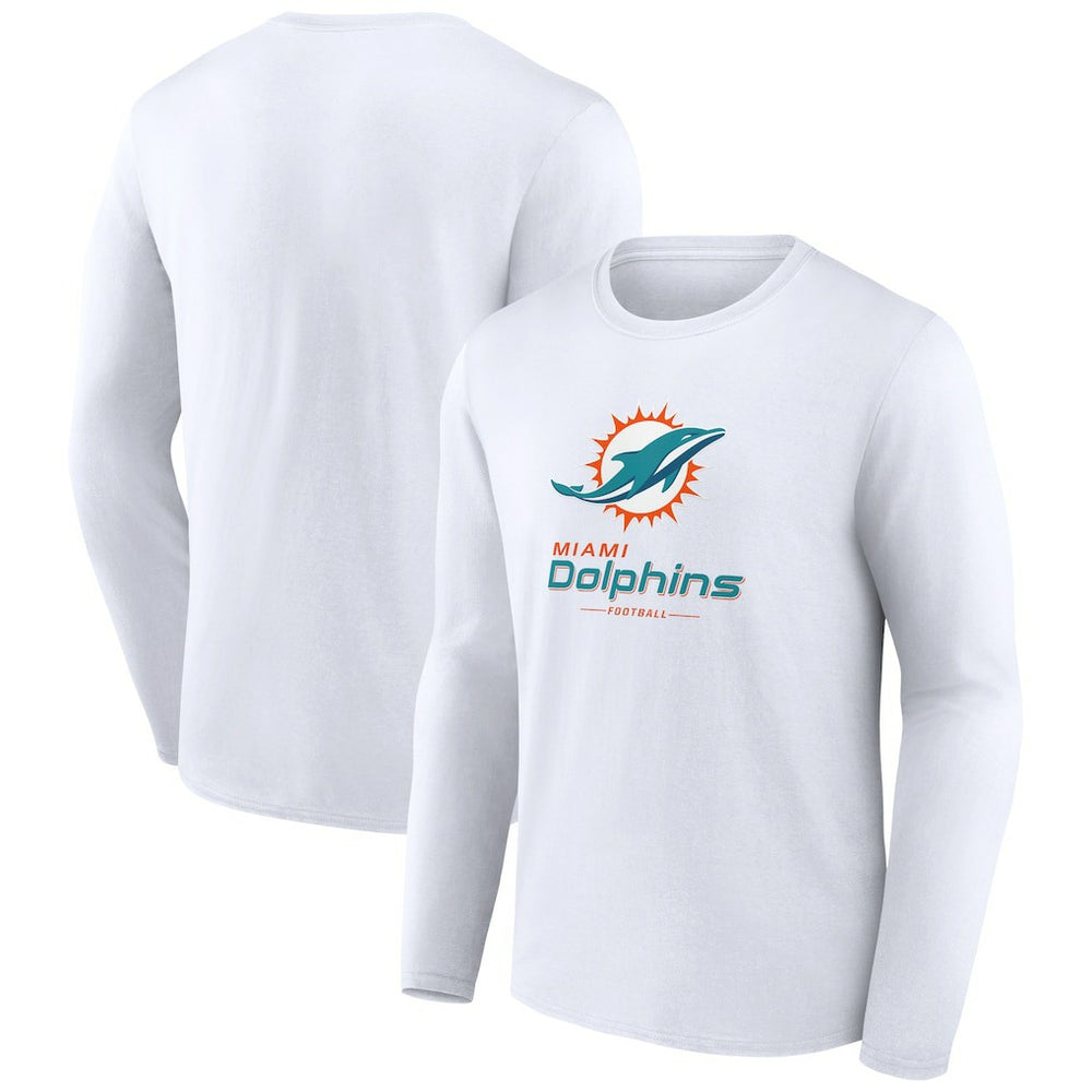 Logo Team Lockup Long Sleeve T-Shirt - Miami Dolphins
