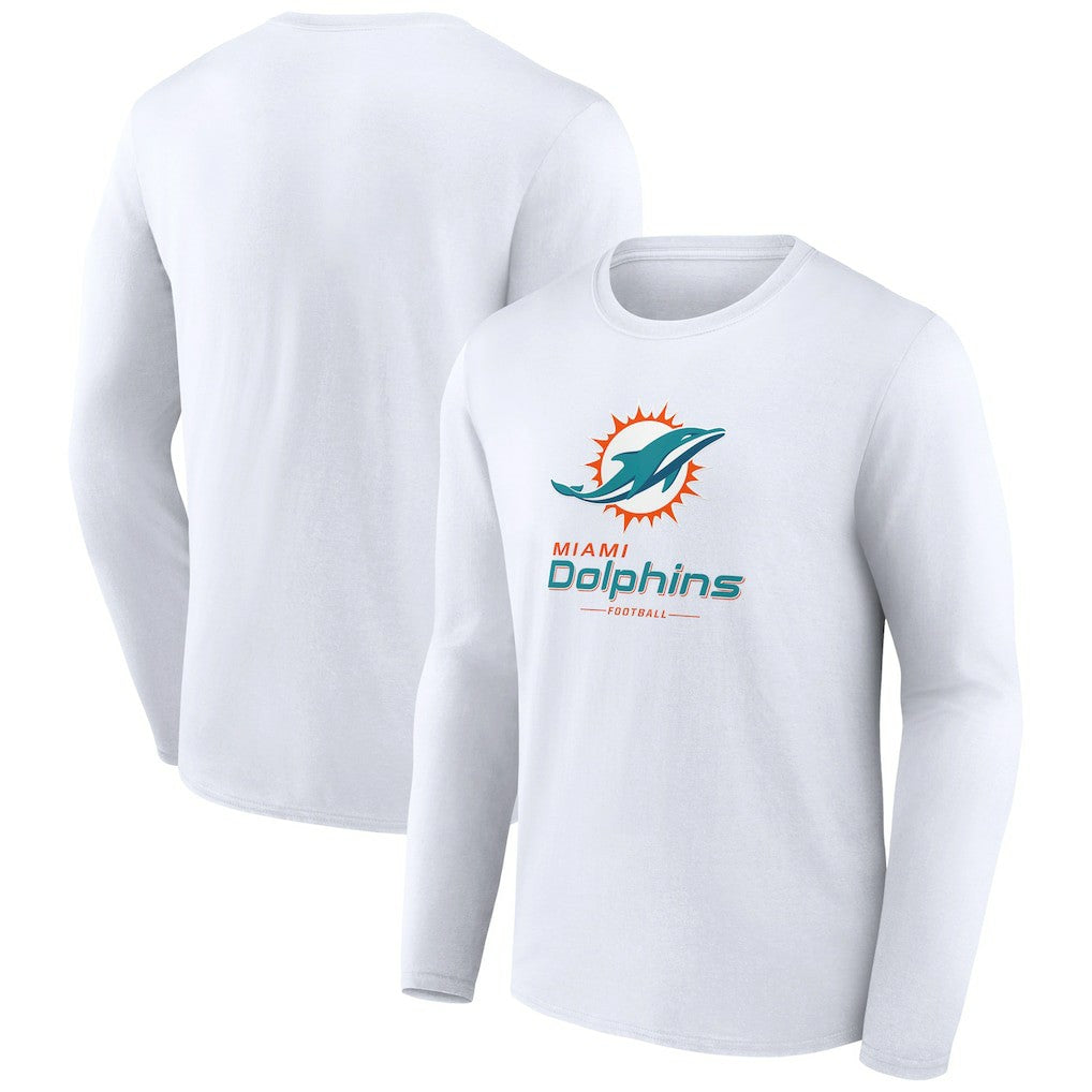 Logo Team Lockup Long Sleeve T-Shirt - Miami Dolphins