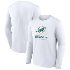 Logo Team Lockup Long Sleeve T-Shirt - Miami Dolphins