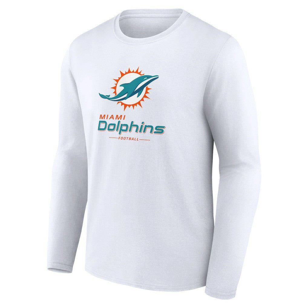 Logo Team Lockup Long Sleeve T-Shirt - Miami Dolphins