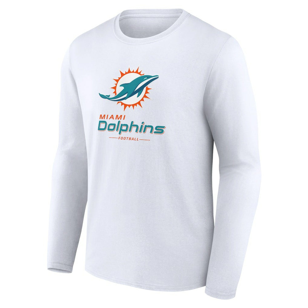 Logo Team Lockup Long Sleeve T-Shirt - Miami Dolphins