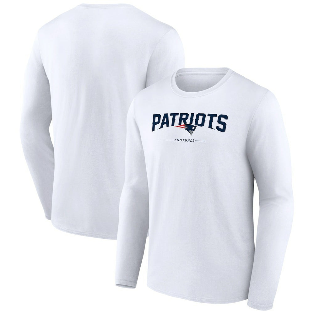 Logo Team Lockup Long Sleeve T-Shirt - New England Patriots