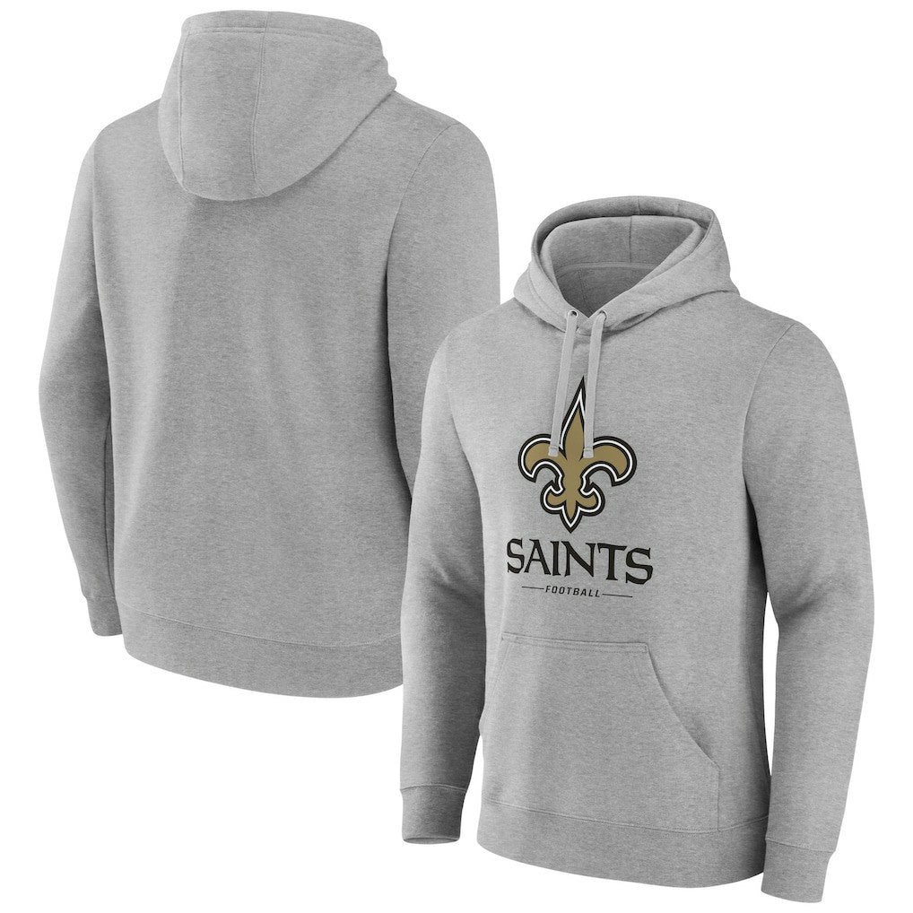 Primary Logo Team Lockup Fitted Pullover Hoodie - New Orleans Saints
