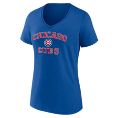 MLB Chicago Cubs Women's Heart and Soul V-Neck T-Shirt