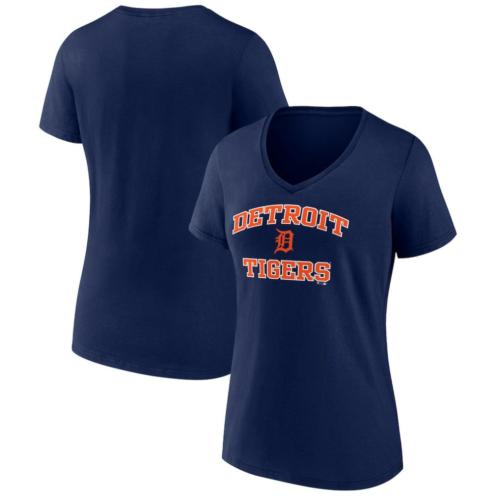 MLB Detroit Tigers Women's Heart and Soul V-Neck T-Shirt
