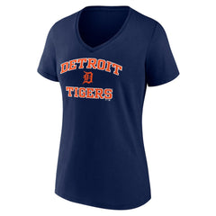 MLB Detroit Tigers Women's Heart and Soul V-Neck T-Shirt