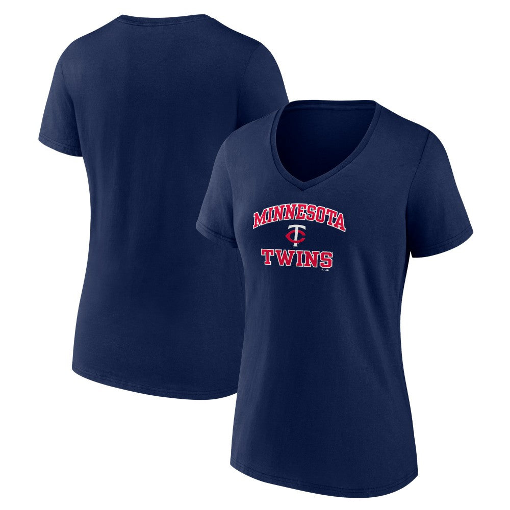 MLB Minnesota Twins Women's Heart and Soul V-Neck T-Shirt
