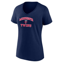 MLB Minnesota Twins Women's Heart and Soul V-Neck T-Shirt
