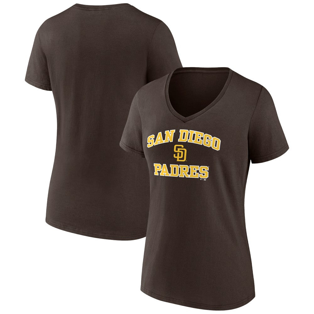 MLB San Diego Padres Women's Heart and Soul V-Neck T-Shirt