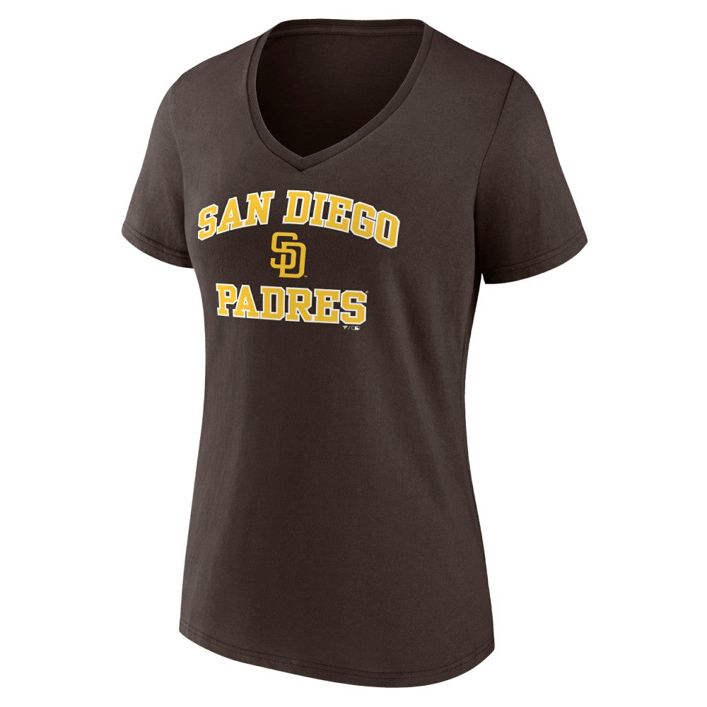 MLB San Diego Padres Women's Heart and Soul V-Neck T-Shirt