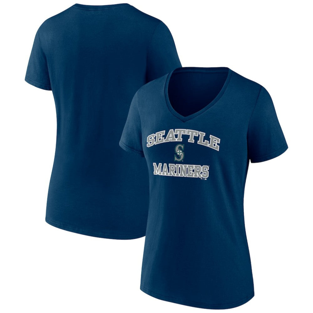 MLB Seattle Mariners Women's Heart and Soul V-Neck T-Shirt