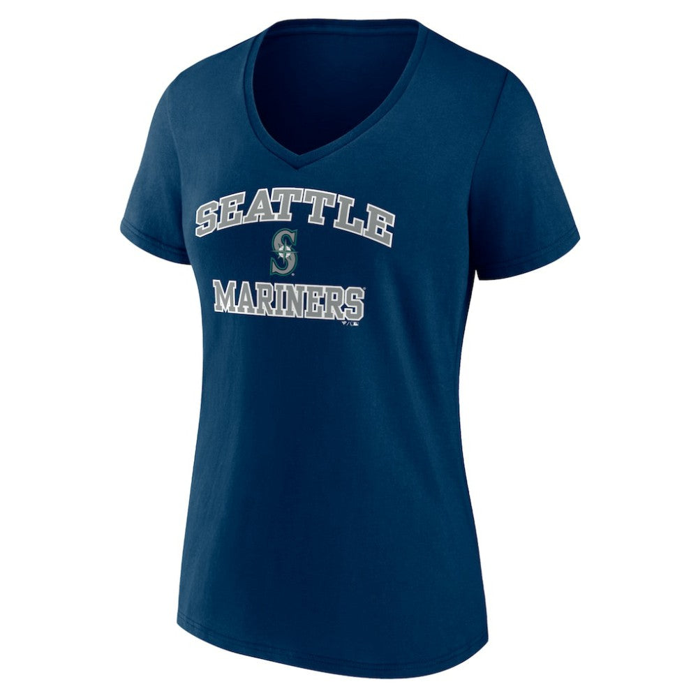 MLB Seattle Mariners Women's Heart and Soul V-Neck T-Shirt