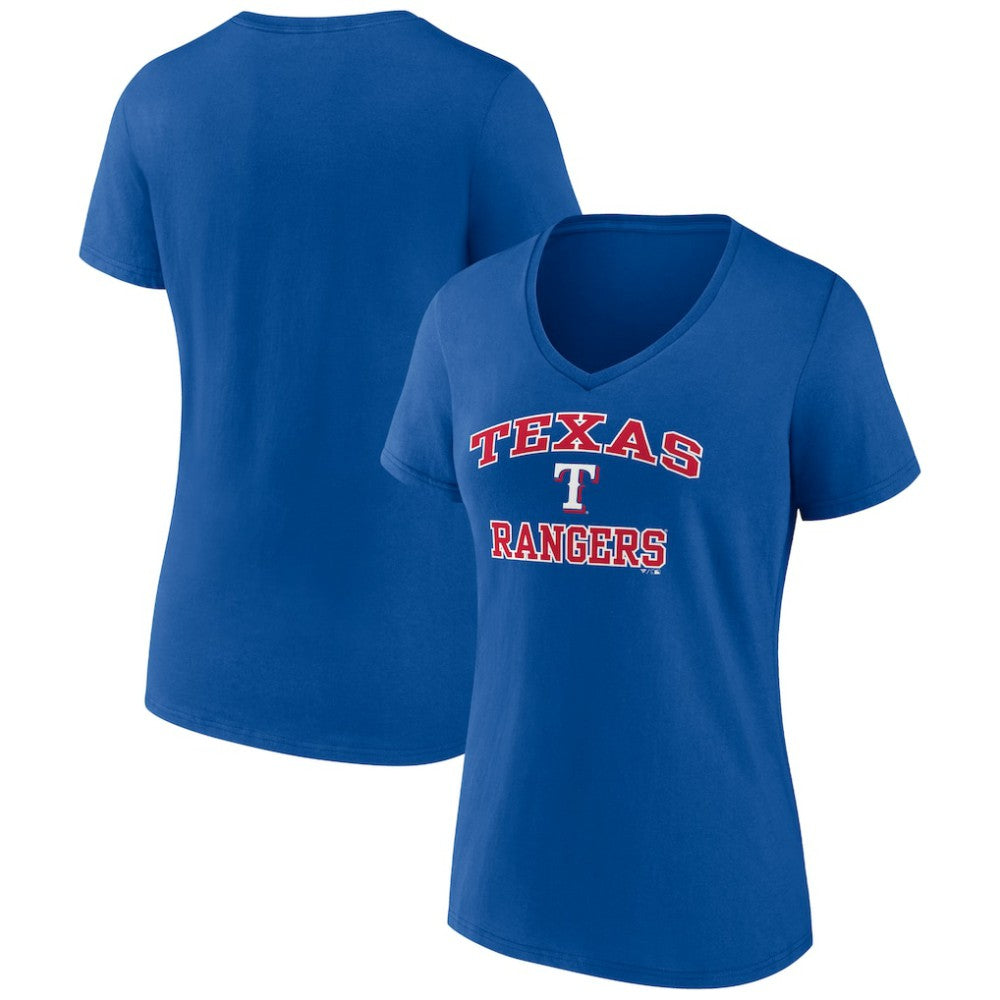 MLB Texas Rangers Women's Heart and Soul V-Neck T-Shirt