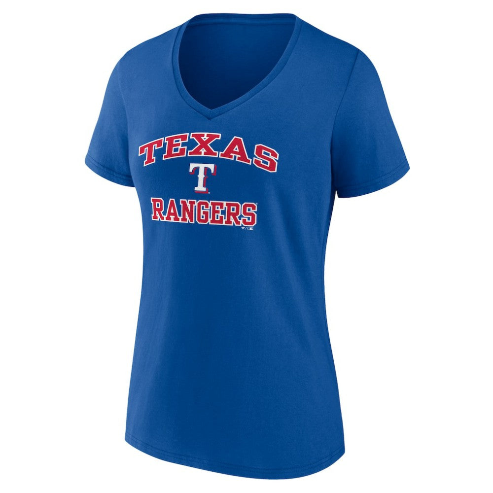 MLB Texas Rangers Women's Heart and Soul V-Neck T-Shirt