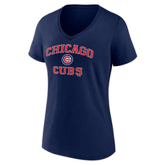 MLB Chicago Cubs Women's Heart and Soul V-Neck T-Shirt
