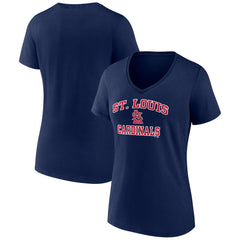 MLB St. Louis Cardinals Women's Heart and Soul V-Neck T-Shirt