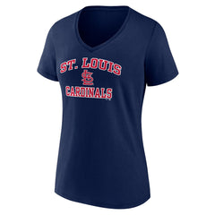 MLB St. Louis Cardinals Women's Heart and Soul V-Neck T-Shirt