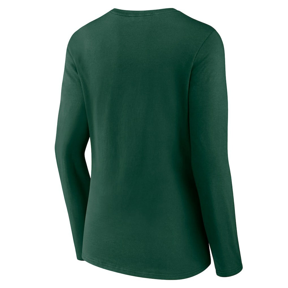 Women's Logo Team Lockup Long Sleeve V-Neck T-Shirt - Green Bay Packers
