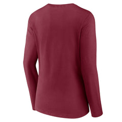 Women's Logo Team Lockup Long Sleeve V-Neck T-Shirt - Washington Commanders