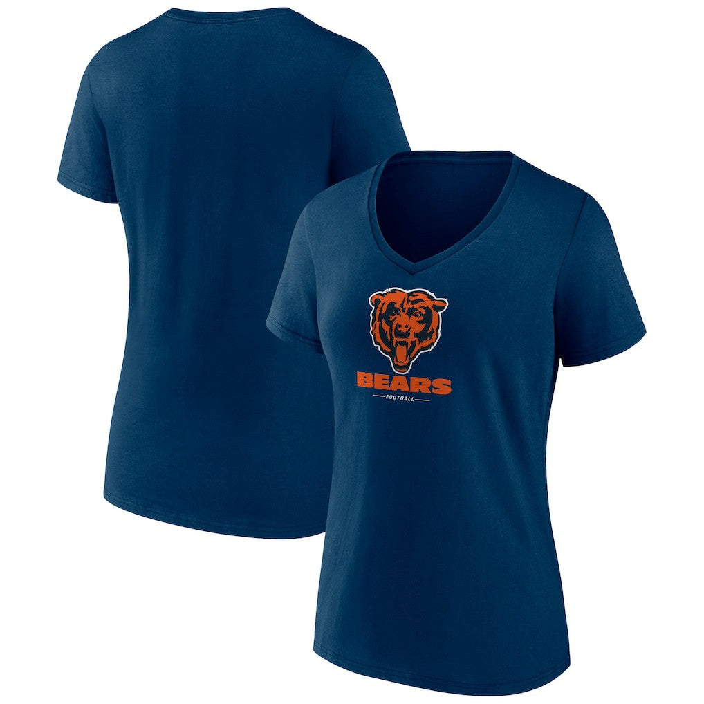 Women's Logo Team Lockup V-Neck T-Shirt - Chicago Bears