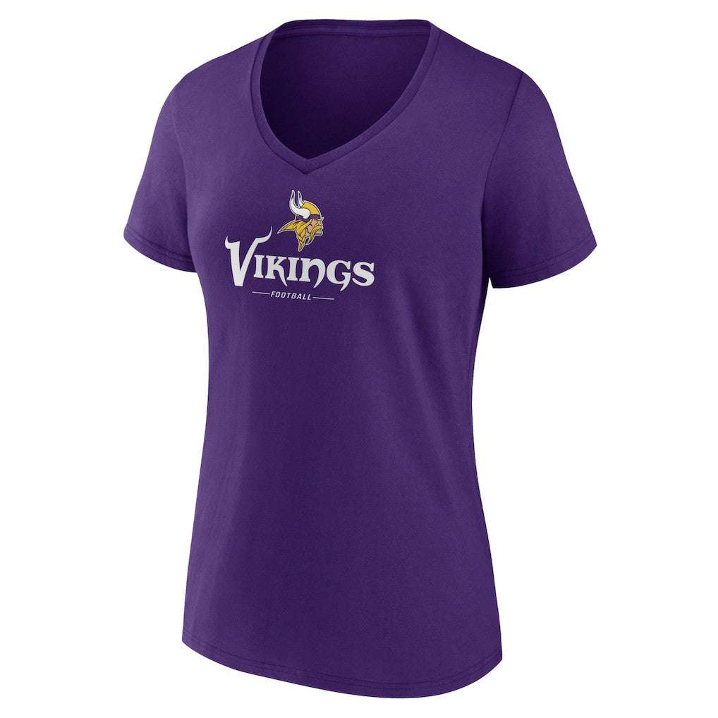 Women's Logo Team Lockup V-Neck T-Shirt - Minnesota Vikings
