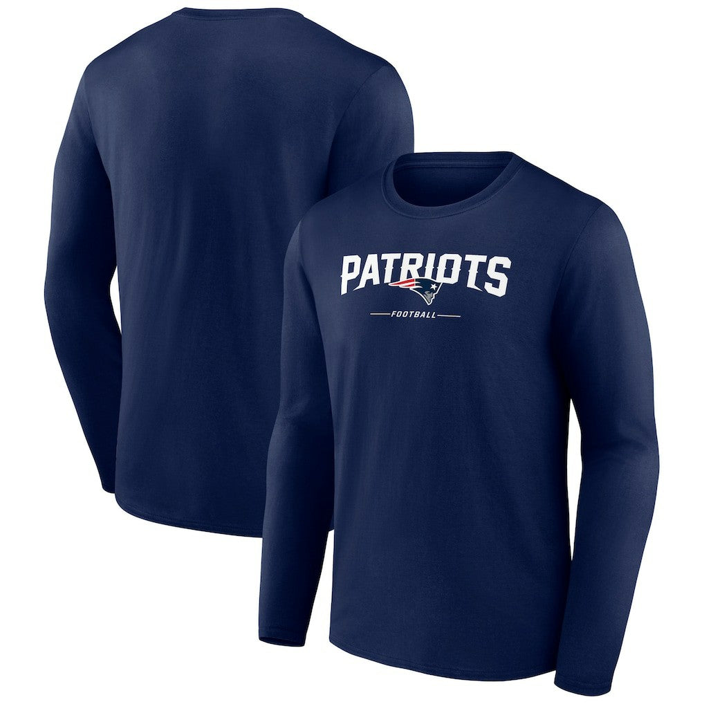 Logo Team Lockup Long Sleeve T-Shirt - New England Patriots