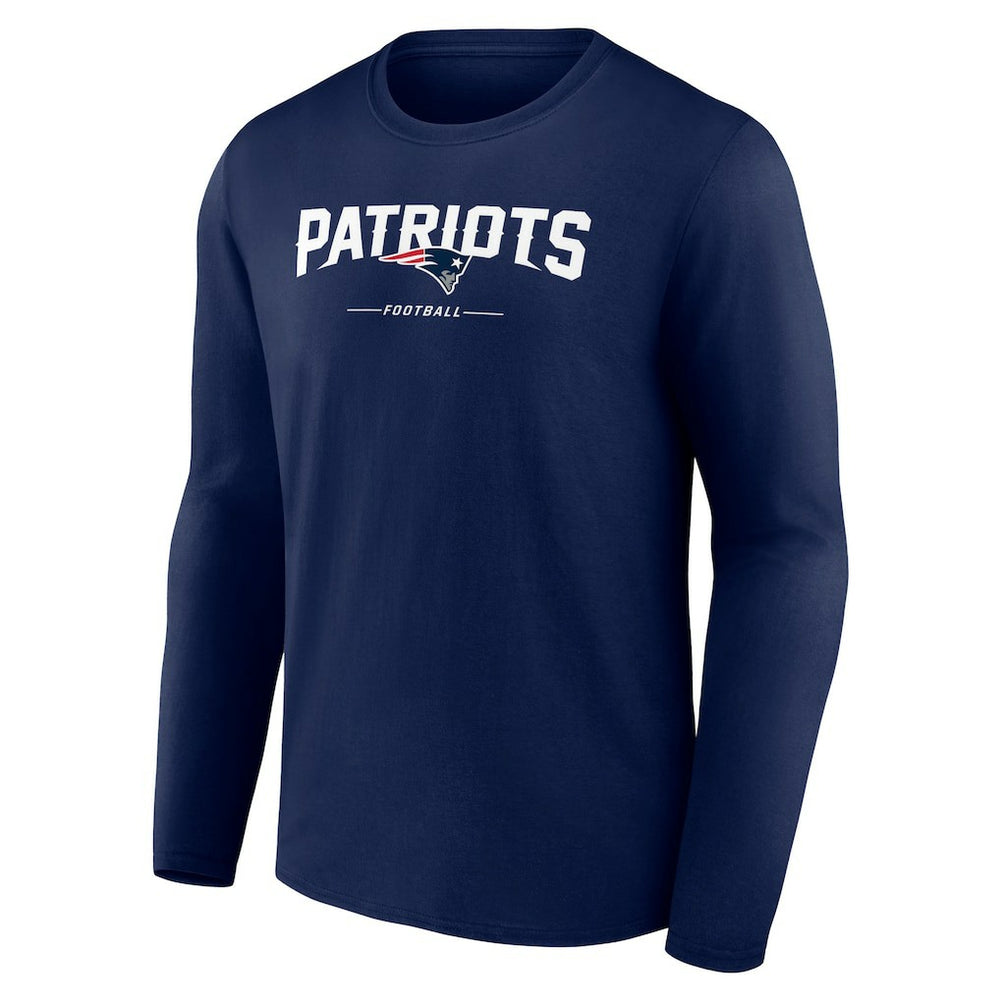 Logo Team Lockup Long Sleeve T-Shirt - New England Patriots