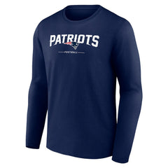 Logo Team Lockup Long Sleeve T-Shirt - New England Patriots