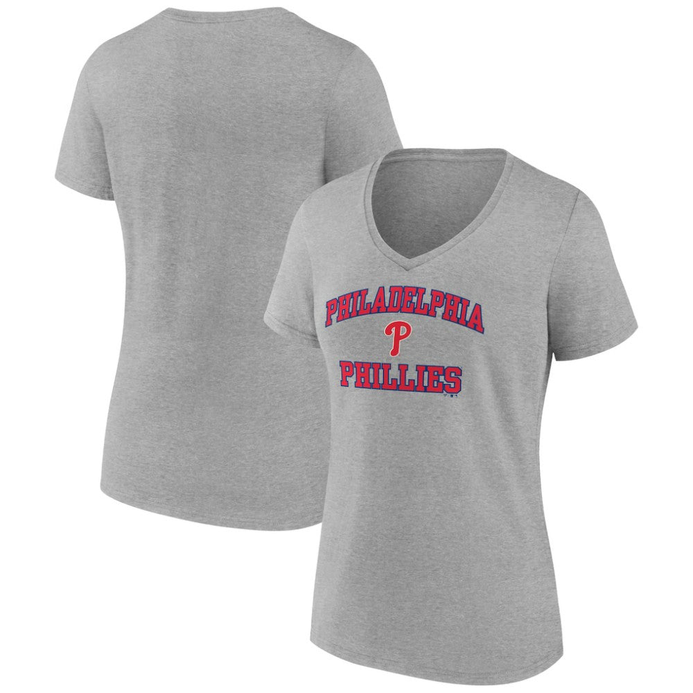 MLB Philadelphia Phillies Women's Heart and Soul V-Neck T-Shirt