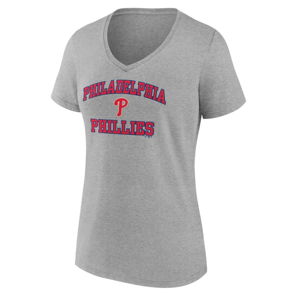 MLB Philadelphia Phillies Women's Heart and Soul V-Neck T-Shirt