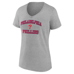 MLB Philadelphia Phillies Women's Heart and Soul V-Neck T-Shirt