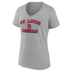 MLB St. Louis Cardinals Women's Heart and Soul V-Neck T-Shirt