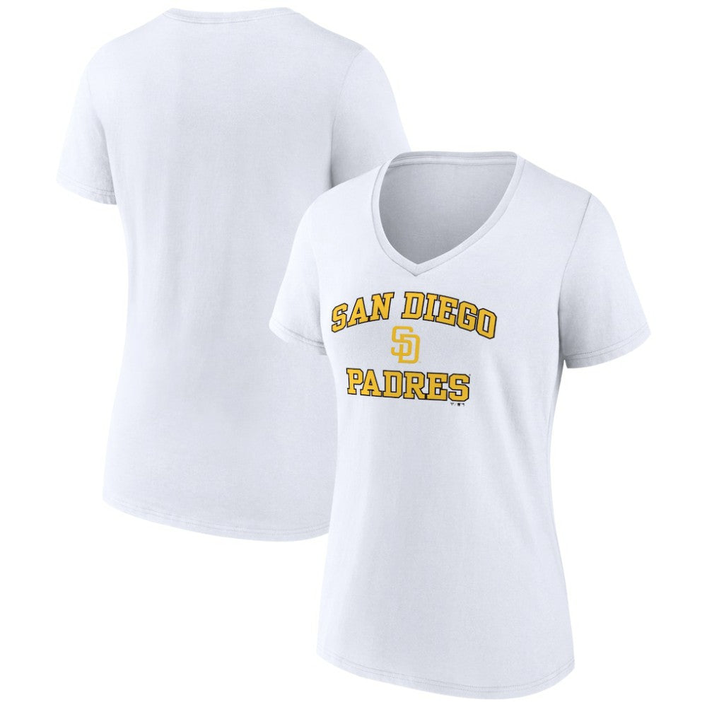 MLB San Diego Padres Women's Heart and Soul V-Neck T-Shirt