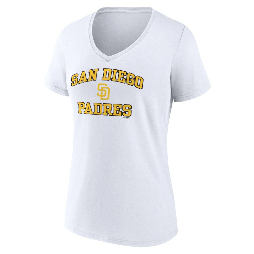 MLB San Diego Padres Women's Heart and Soul V-Neck T-Shirt