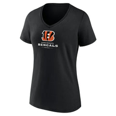 Women's Logo Team Lockup V-Neck T-Shirt - Cincinnati Bengals