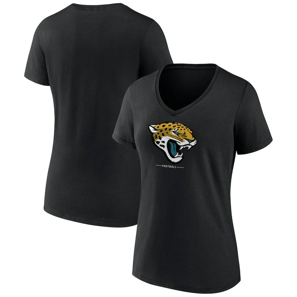Women's Logo Team Lockup V-Neck T-Shirt - Jacksonville Jaguars